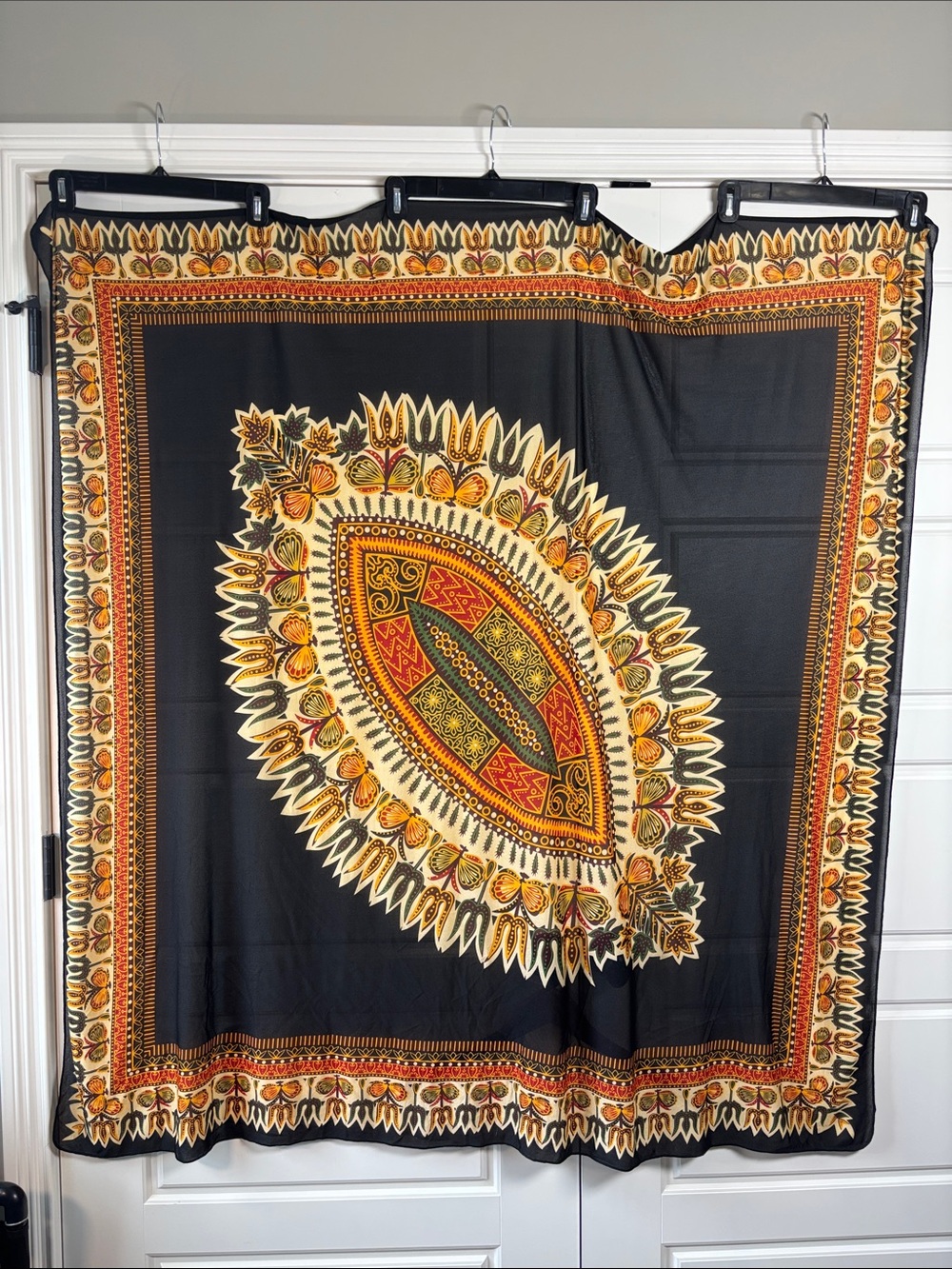 Black and Gold Bohemian Wall Tapestry - Decorative Home Wall Decor